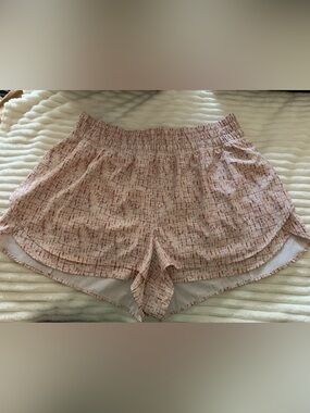 Women’s Pink Patterned Athletic Shorts